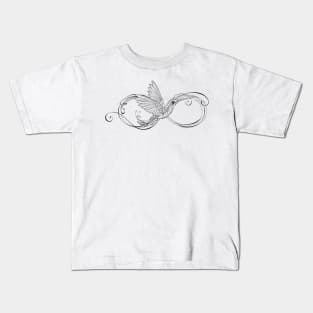 Contour Infinity with Hummingbird Kids T-Shirt